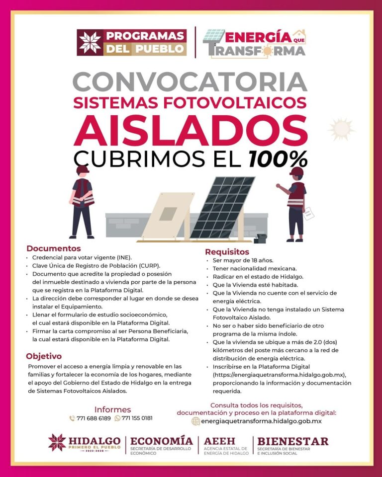 CONVOCATORIA SISTEMAS FOTOVOLTAICOS